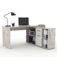 RAFAEL -počítačový stůl, lamino Beton/bílá RAFAEL -počítačový stůl, lamino Beton/bílá