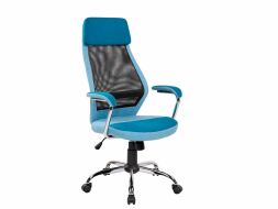 Q-336 - kancelářská židle - látka modrá/ černá (OBRQ336N) Nosnost 120kg (1 balík)(S) (K150-Z)