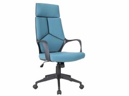Q-199 - kancelářská židle - látka modrá/ černý plast (OBRQ199NC) (S) (K150-Z)