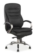 Q-154 - kancelářská židle - KŮŽE/ecokůže černá (OBRQ154CS)  (S) (K150-Z)