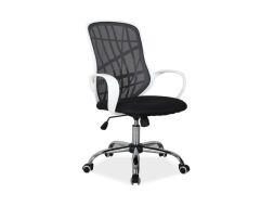 DEXTER - kancelářská židle - látka černá/ plast bílá  (S) (OBRDEXTERCZB) (K150-Z)