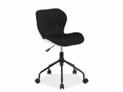 RINO - kancelářská židle -Eco kůže/látka - černá/bílá