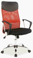 Q-025 - kancelářská židle -černá / červená koženka (OBRQ025CC)  (S) (K150-Z)