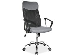 Q-025 - kancelářská židle šedá textílie / černá (OBRQ025MSZ) (S) (K150-Z)