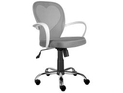 DAISY - kancelářská židle (dětská) - šedá se srdíčkem (OBRDAISYSZ) (S) (K150-Z)