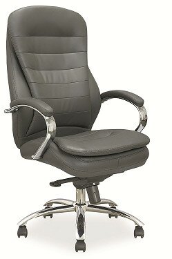 Q-154 - kancelářská židle - ecokůže šedá (OBRQ154SZ) (S) (K150)