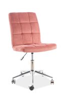 Q-020 - VELVET - kancelářská židle - látka pudrová Bluvel 52 (OBRQ020VRA=1balík)Nosnost 100kg (S) (K150)