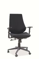 Q-361 - kancelářská židle - látka černá/černý plast (OBRQ361CC=1balík) Nosnost 140kg (S) (K150)