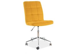 Q-020 - VELVET - kancelářská židle - látka curry Bluvel 68 ,Nosnost 100kg(OBRQ020VCU=1balík) (S) (K150)