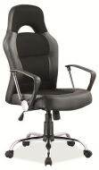 Q-033 - kancelářská židle - eco kůže černá/látka černá,Nosnost 100kg(OBRQ033CZ=1balík) (S) (K150)