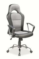 Q-033 - kancelářská židle - eco kůže černá/látka šedá,Nosnost 100kg(OBRQ033SZ=1balík) (S) (K150)