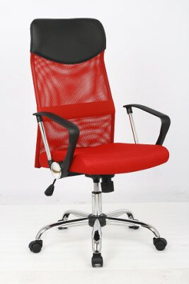 PREZIDENT New - kancelářské křeslo H-935L-2 - ČERVENÁ,  NOSNOST 120KG (RED) (ZH) CH20**