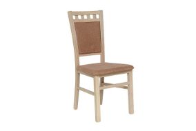 DENIS new (LOTOS) -Jídelní židle - dřevo bukové moření Bardolino(dub sonoma)/ látka Hnědá BS03, kolekce 