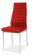 H-261-židle červená eco/nohy chrom(H261CZ)(S) (K150-Z)