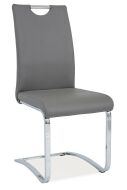 H-790 - jídelní židle eco kůže Šedá/ nohy chrom (H790S) kolekce 