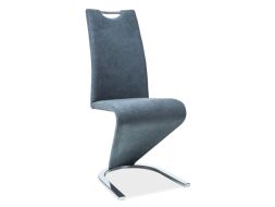 H-090 jídelní židle látka tmavě šedá Grafit /chrom  (H090GR) kolekce 