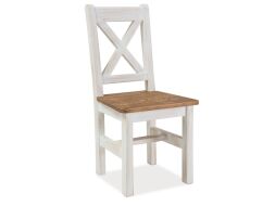 PROVANCE New  - jídelní židle borovice bílá patina/dub medový (S) (POPRADKRORB=1balík) (K150)SUPERAKCE