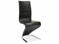 H134-  jídelní židle eco bílá/ záda eco černá/chrom ( H134B ) (S) (K150-Z)