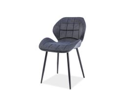 HALS  -  jídelní židle látka grafit/nohy černé (HALSG) (S) (K150-Z)
