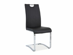 H-790 - jídelní židle eco kůže Černá/ nohy chrom H-790 - jídelní židle eco kůže Černá/ nohy chrom