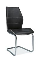 H 331 - jídelní židle eco kůže Černá/ nohy chrom (H331C) (S) (K150)