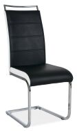 H 441 - jídelní židle eco kůže černá/ boky bílá/ nohy chrom (H441CZ) (S) (K150-E) H 441 - jídelní židle eco kůže černá/ boky bílá/ nohy chrom (H441CZ) (S) (K150-E)