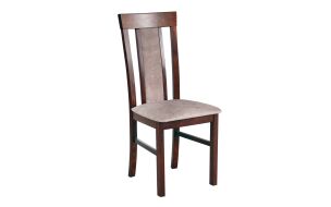 MIA 8 (MILANO 8)- jídelní židle ořech/ béžová 18A hladká látka -kolekce 