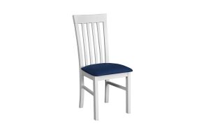 MIA 2 jídelní židle (MILANO 2) dřevo bílá / modrá látka č.22(DM)- kolekce 