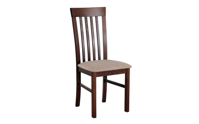 MIA 2 jídelní židle (MILANO 2) dřevo ořech / béžová látka č. 4 (DM) - kolekce 