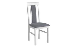 NIEL 2 - jídelní židle (NILO 2)- dřevo bílá /látka 1X šedá- kolekce 