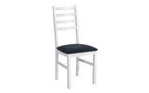 NIEL 8 - jídelní židle (NILO 8)- bílá dřevo/látka 16X šedá- kolekce 