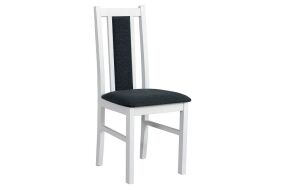 BOSANOVA 14 jídelní židle (BOSS 14) bílá/ látka č.8 tmavě šedá (DM)- kolekce 