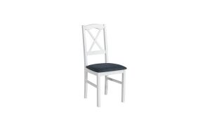 NIEL 11 (NILO 11)-jídelní židle BÍLÁ / látka tmavě šedá č.8 - kolekce 