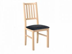 NIEL 7 - jídelní židle - dřevo Dub sonoma /tm. šedá látka č. 8