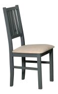 NIEL 7  (NILO 7 ) - jídelní židle - dřevo Grafit / látka č.4 bílá káva- kolekce 
