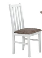 BOSANOVA 10 (BOSS 10)- jídelní židle Bílá/ látka béžová č.18a - kolekce 