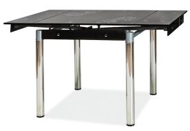 GD-082 jídelní stůl černá  kov/tvrzené sklo černá (GD082C) (S) (K150-Z)