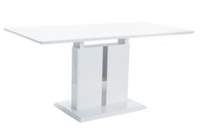 DALLAS jídelní stůl rozkladací-bílá vysoký lesk (S) (K150-Z)