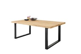 MALTA - Jídelní stůl 140x90 Dělená deska ( NATURA MATIN) dřevo DUB PŘÍRODNÍ kolekce 