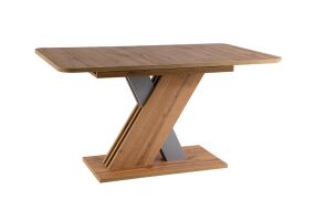 EXEL - jídelní stůl rozkládací lamino Dub wotan/ šedá (EXELDWS140) (S) (K150-Z)