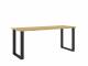Jídelní stůl LOFT 185/67 Dub artisan/ černý kov