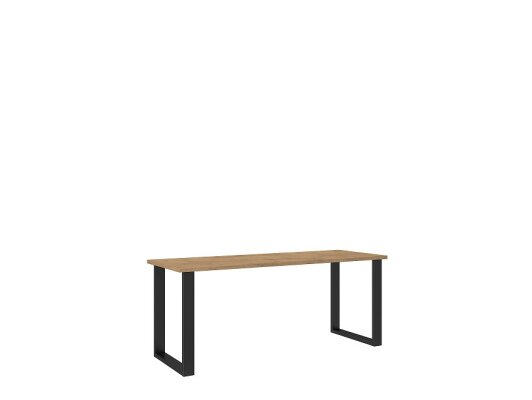 LOFT - Jídelní stůl š. 185 x 75 x 67, lamino Dub lancelot/ černý kov (IMERIAL) 