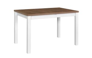 MAXMILIÁN 5 (MAX 5) - jídelní stůl rozkládací -lamino deska dub grandson (lefkas)/ nohy bílá - kolekce 