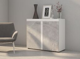 ROBBEN 2D - komoda beton/bílá lamino (RUMBABJ21 2F) ROBBEN 2D - komoda beton/bílá lamino (RUMBABJ21 2F)