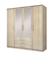 ŠEBA 4D (SZANTAL 4D SZ 20) - ŠATNÍ SKŘÍŇ- 4dvéřová 3 šuplíkyse zrcadlem- lamino - dub sonoma (IZ) (K150-Z) ŠEBA 4D (SZANTAL 4D SZ 20) - ŠATNÍ SKŘÍŇ- 4dvéřová 3 šuplíkyse zrcadlem- lamino - dub sonoma (IZ) (K150-Z)