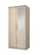 ŠEBA 2D (SZANTAL 2D SZ 15) - ŠATNÍ SKŘÍŇ- 2dvéřová 3 šuplíkyse zrcadlem- lamino - dub sonoma (IZ) (K150-Z) ŠEBA 2D (SZANTAL 2D SZ 15) - ŠATNÍ SKŘÍŇ- 2dvéřová 3 šuplíkyse zrcadlem- lamino - dub sonoma (IZ) (K150-Z)