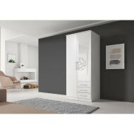 ŠEBA 2D (SZANTAL 2D SZ 15) - ŠATNÍ SKŘÍŇ- 2dvéřová 3 šuplíky se zrcadlem- lamino - Bílá (IZ) (K150-Z) ŠEBA 2D (SZANTAL 2D SZ 15) - ŠATNÍ SKŘÍŇ- 2dvéřová 3 šuplíky se zrcadlem- lamino - Bílá (IZ) (K150-Z)