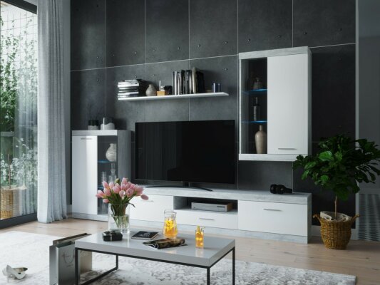 KETLIN  Beton / bílá včetně LED KETLIN  Beton / bílá včetně LED