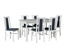 MILENIUM 1 - jídelní set stůl+6 židlí  bílá