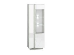 LAMIA 03P -vitrína 1D1W, lamino, beton/bílá lesk/bílá lesk MDF (ML) (LUMENS03P=2BALÍKY) (K150)NOVINKA LAMIA 03P -vitrína 1D1W, lamino, beton/bílá lesk/bílá lesk MDF (ML) (LUMENS03P=2BALÍKY) (K150)NOVINKA